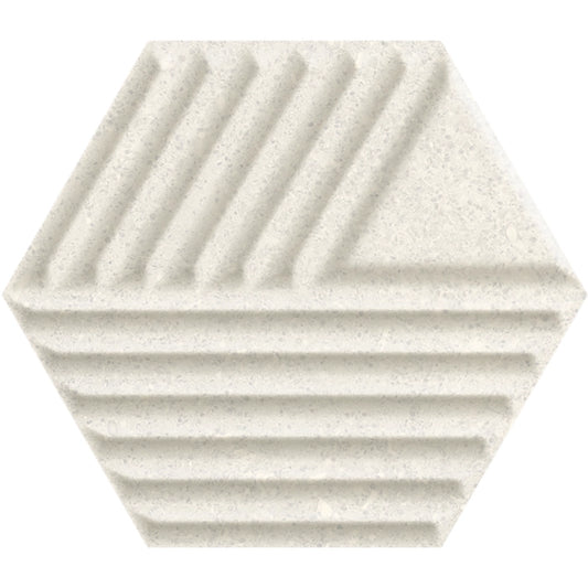 Płytka ścienna Paradyż Space Dust Grys Heksagon Struktura C 19,8x17,1 cm – szara, rektyfikowana, strukturalna powierzchnia