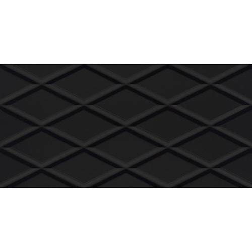 Czarna płytka ścienna Paradyż Moonlight Nero 29,5×59,5 strukturalna